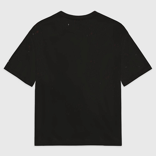 Мужская футболка оверсайз Елочка гори красным пламенем / 3D-принт – фото 2