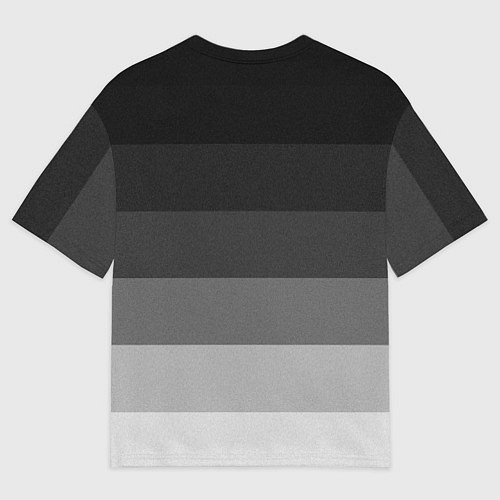 Мужская футболка оверсайз Lexus серый градиент / 3D-принт – фото 2