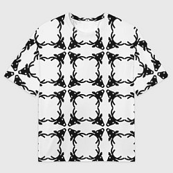 Мужская футболка оверсайз Черные рождественские олени