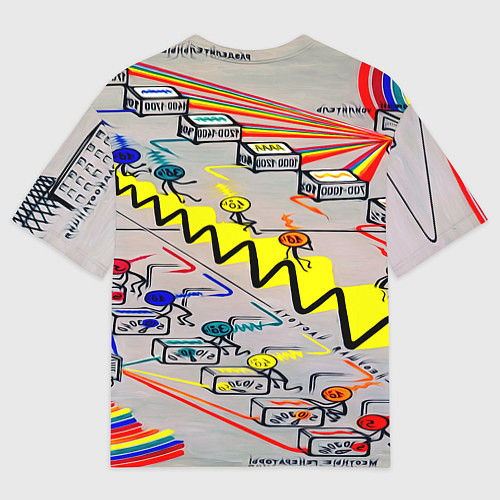 Мужская футболка оверсайз Радиоволна / 3D-принт – фото 2