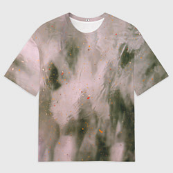 Футболка оверсайз мужская Абстрактный туман и следы красок, цвет: 3D-принт