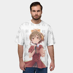Футболка оверсайз мужская Судзунэ Мияма - Отборочный проект, цвет: 3D-принт — фото 2
