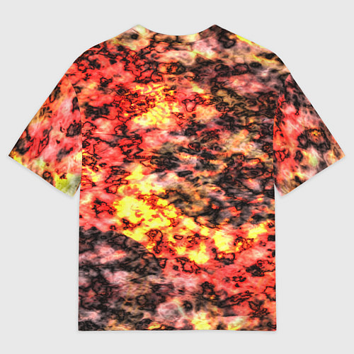 Мужская футболка оверсайз Лава под водой / 3D-принт – фото 2