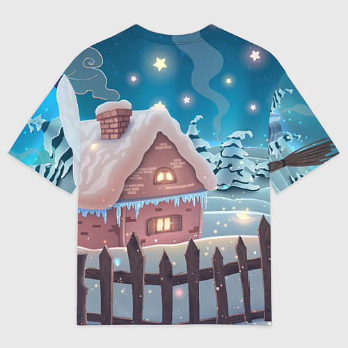 Мужская футболка оверсайз Кролик с морковкой - символ 2023 / 3D-принт – фото 2