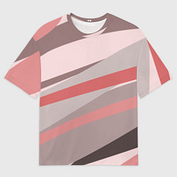 Мужская футболка оверсайз Розовый берег