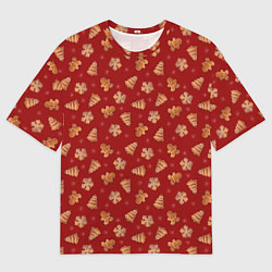 Футболка оверсайз мужская Имбирный Новый год, цвет: 3D-принт