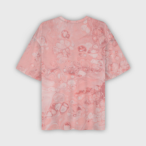 Мужская футболка оверсайз Розовые волны / 3D-принт – фото 2