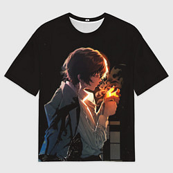 Футболка оверсайз мужская Дазай Осаму - Бродячие псы, цвет: 3D-принт