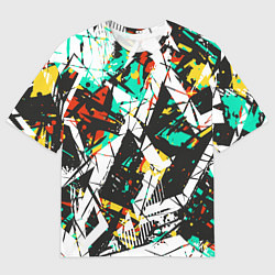 Мужская футболка оверсайз Абстракция-взрыв эмоций