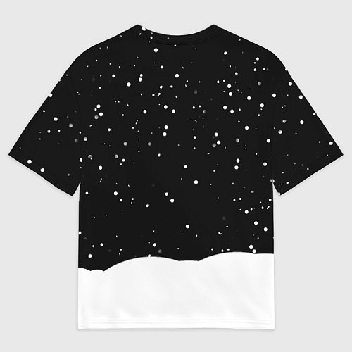 Мужская футболка оверсайз Симпсоны новогодний / 3D-принт – фото 2