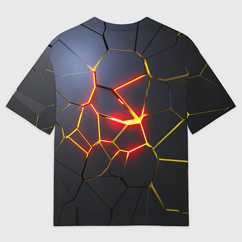 Мужская футболка оверсайз Вулканическая активность / 3D-принт – фото 2