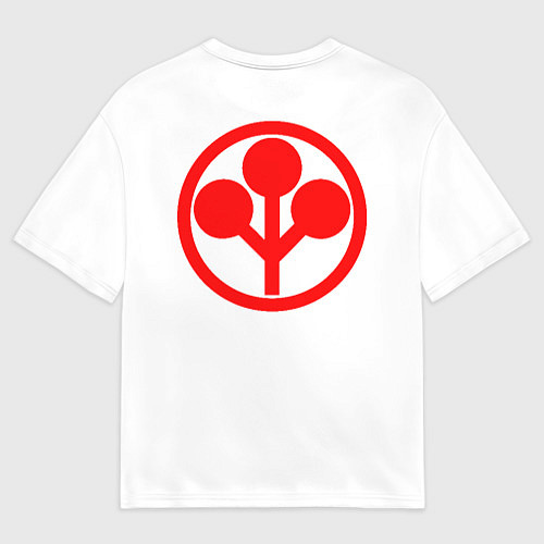 Мужская футболка оверсайз Форма арасаки - белый / 3D-принт – фото 2