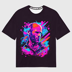 Мужская футболка оверсайз Jason Statham - pop art