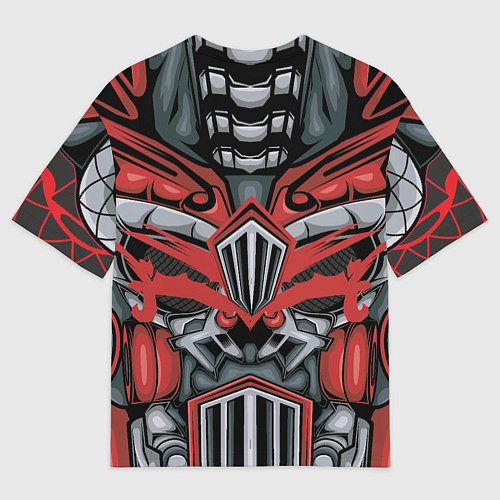 Мужская футболка оверсайз Костюм робота с решеткой / 3D-принт – фото 2