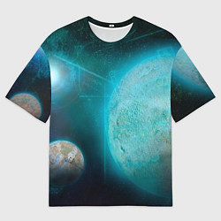 Футболка оверсайз мужская Космос и планеты, цвет: 3D-принт