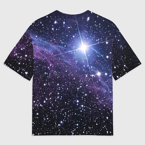 Мужская футболка оверсайз Три котика в открытом космосе / 3D-принт – фото 2