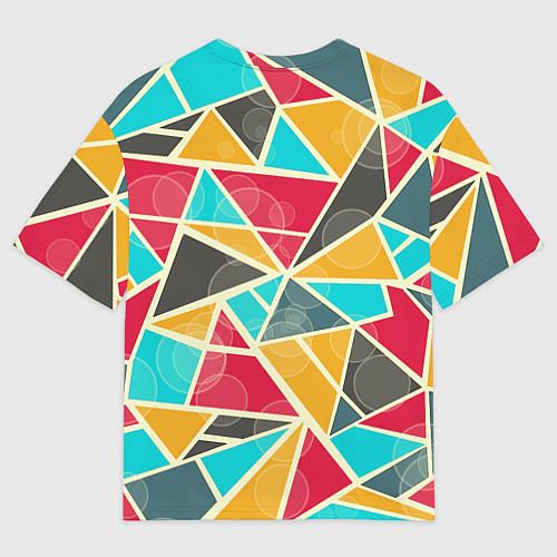 Мужская футболка оверсайз Хаос из геометрических фигур / 3D-принт – фото 2