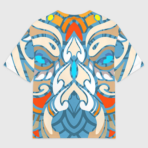 Мужская футболка оверсайз Нежные восточные узоры / 3D-принт – фото 2