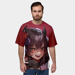 Футболка оверсайз мужская Ху Тао Genshin Impact, цвет: 3D-принт — фото 2