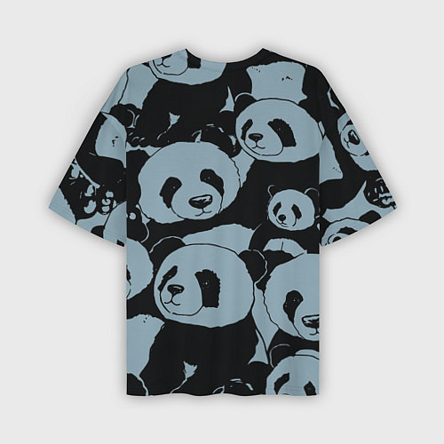 Мужская футболка оверсайз Panda summer song / 3D-принт – фото 2
