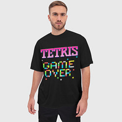Футболка оверсайз мужская Tetris - Game Over, цвет: 3D-принт — фото 2