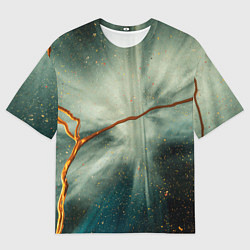 Футболка оверсайз мужская Туман, лучи и краски, цвет: 3D-принт
