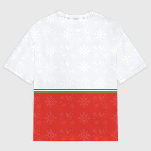 Мужская футболка оверсайз Новогодний зайка с ёлочкой / 3D-принт – фото 2