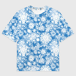 Футболка оверсайз мужская Снежок, цвет: 3D-принт