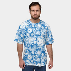 Футболка оверсайз мужская Снежок, цвет: 3D-принт — фото 2