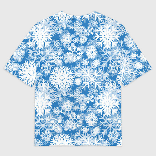 Мужская футболка оверсайз Снежок / 3D-принт – фото 2