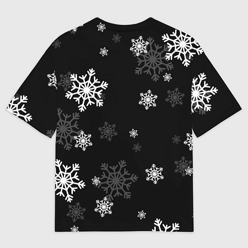 Мужская футболка оверсайз What котик роняет ёлку / 3D-принт – фото 2