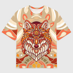 Футболка оверсайз мужская Лиса Патрикеевна, цвет: 3D-принт