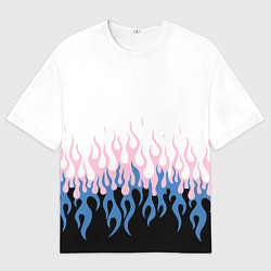 Мужская футболка оверсайз Ледяное пламя