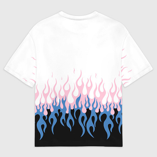 Мужская футболка оверсайз Ледяное пламя / 3D-принт – фото 2