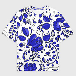 Мужская футболка оверсайз Гжель