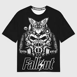 Футболка оверсайз мужская Fallout helmet, цвет: 3D-принт