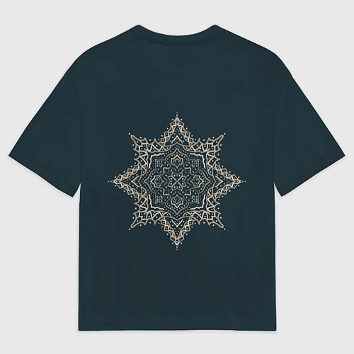 Мужская футболка оверсайз Золотой узор / 3D-принт – фото 2