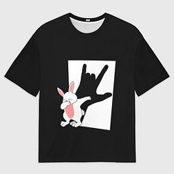 Мужская футболка оверсайз Тень дабающего кролика