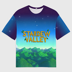 Мужская футболка оверсайз Горы Stardew Valley