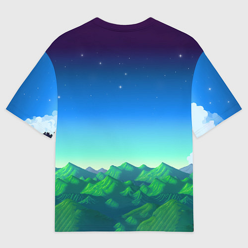 Мужская футболка оверсайз Горы Stardew Valley / 3D-принт – фото 2