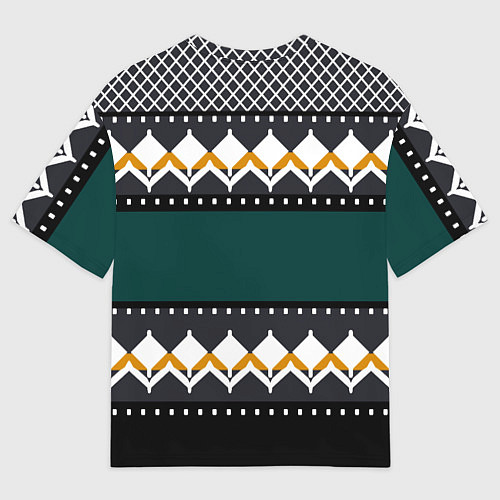 Мужская футболка оверсайз FIRM ретро свитер / 3D-принт – фото 2