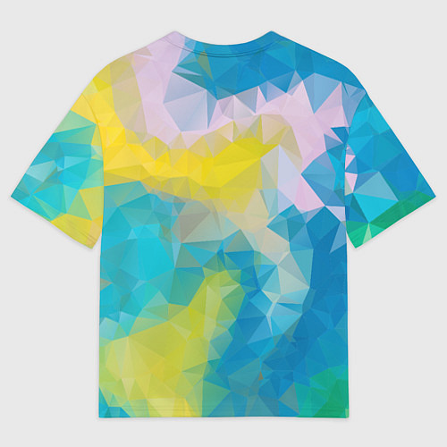 Мужская футболка оверсайз Blue abstraction / 3D-принт – фото 2