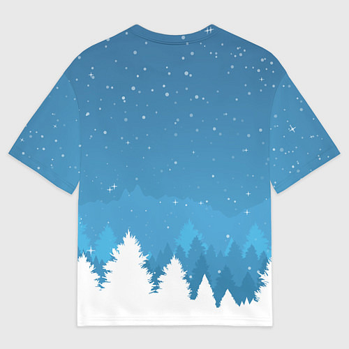 Мужская футболка оверсайз Новогодняя сказка дед мороз / 3D-принт – фото 2