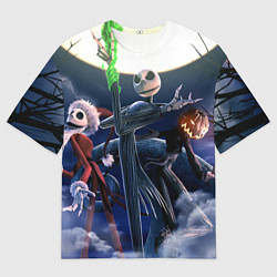 Футболка оверсайз мужская Кошмар перед Рождеством - санта, цвет: 3D-принт
