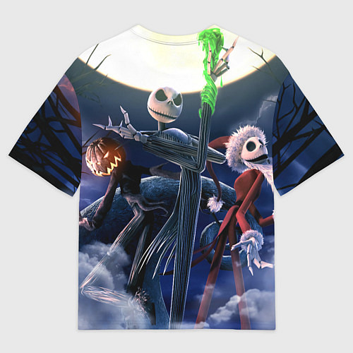 Мужская футболка оверсайз Кошмар перед Рождеством - санта / 3D-принт – фото 2