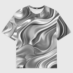 Футболка оверсайз мужская Плавленное серебро, цвет: 3D-принт