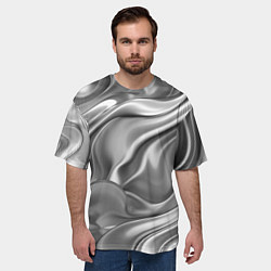 Футболка оверсайз мужская Плавленное серебро, цвет: 3D-принт — фото 2