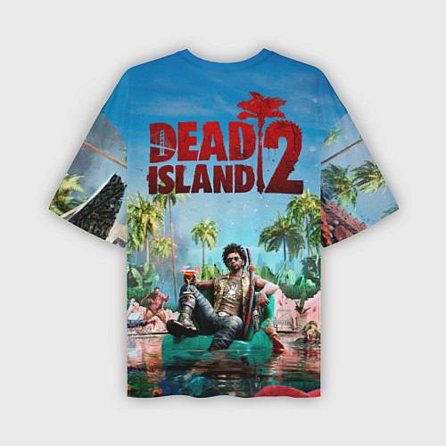 Мужская футболка оверсайз Dead island two / 3D-принт – фото 2