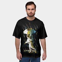 Футболка оверсайз мужская Прогулка под метеорами, цвет: 3D-принт — фото 2