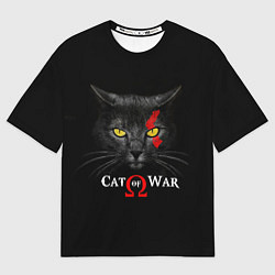 Футболка оверсайз мужская Cat of war collab, цвет: 3D-принт